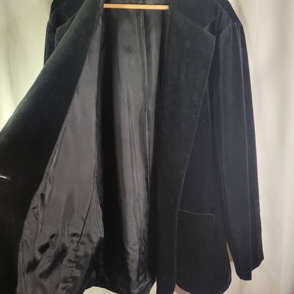 Plus Vintage Velvet Blazer Jacket - Picture 5 of 16